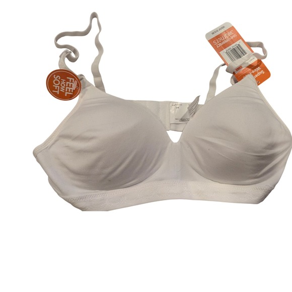 Warners Simply Perfect Super Soft Wire Free Bra Style RM1691T White Size 34A NWT - Picture 1 of 5